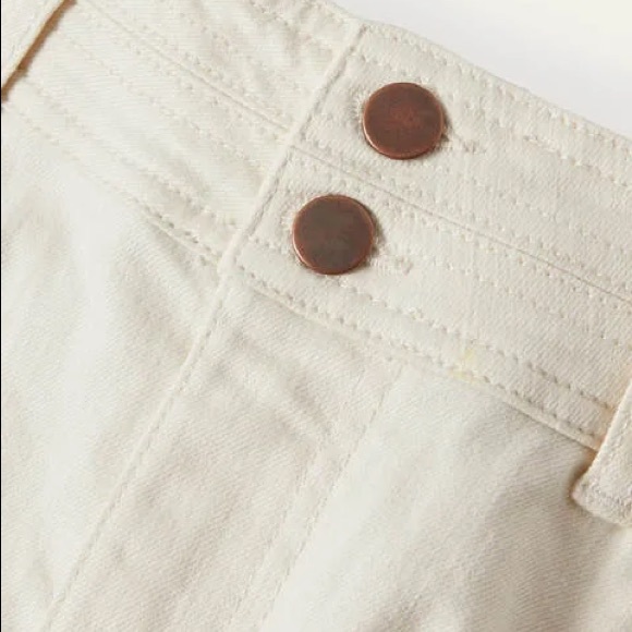 * SOLD * Boden Effie Off-White Ecru Denim Midi A-Line Skirt - Size US 20 - Picture 6 of 14